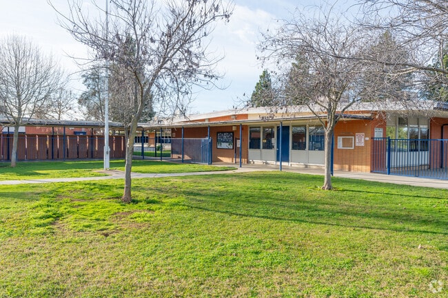 Wheatland Elementary School offers space for students to study and play sports.