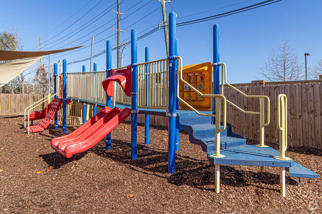 The students at the Montessori School of Baton Rouge love playing on the playground.