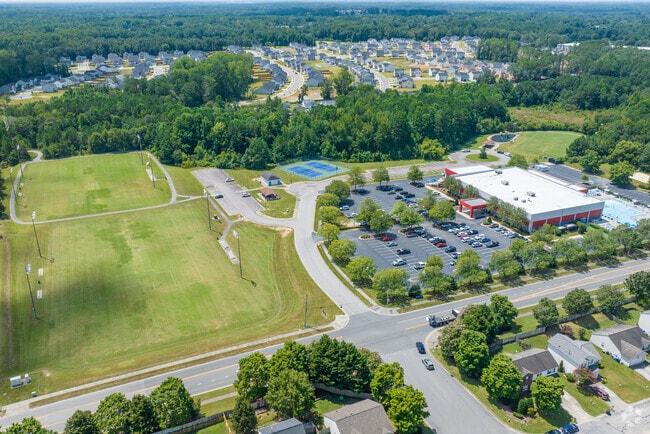 Just a few minutes from downtown, Old Honeycutt Road Park is close to it all.