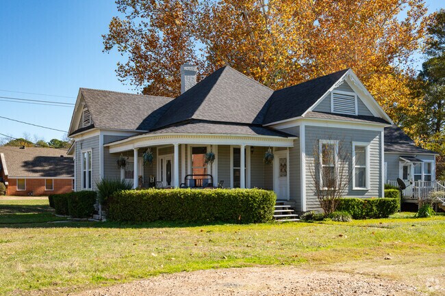 Plantation style porches in Plain Dealing, Louisiana, offer a reminder to quieter times.