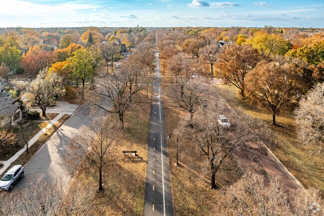 The Grand-Round Trails run along the north edge of the Webber-Camden neighborhood.