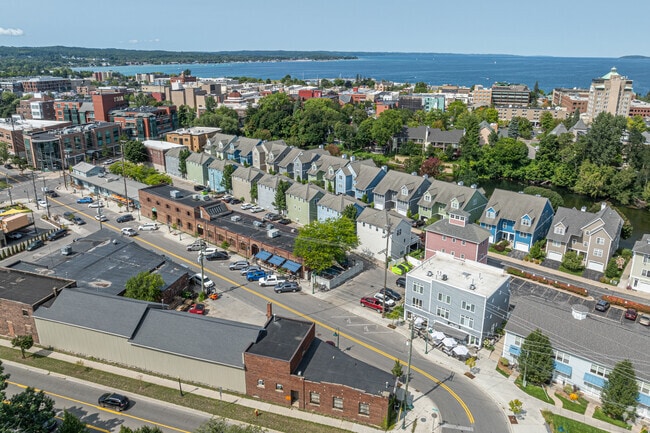 Downtown Traverse City is located on the shore of Grand Traverse Bay.