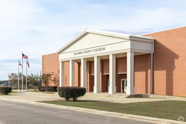 The Baldwin County Coliseum host events like fairs and rodeos for Robertsdale residents.