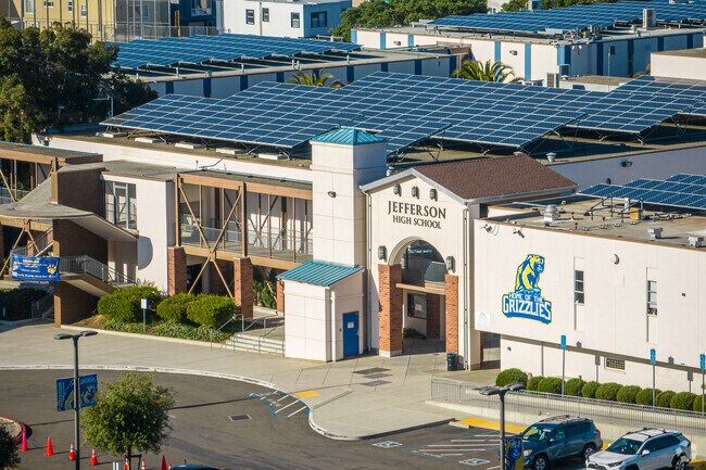 The grand entrance at Jefferson High.