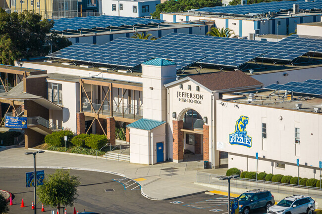 The grand entrance at Jefferson High.