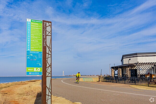 Bert Cooper Trails near Lake Hefner are popular for biking.