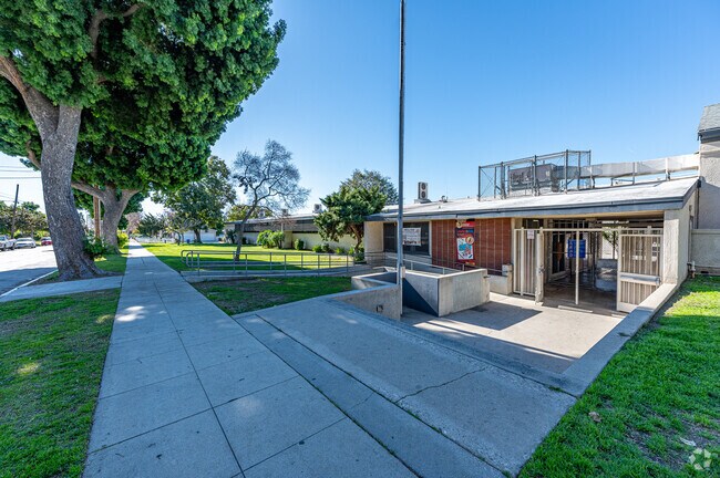 The front of Longfellow Elementary in Whittier