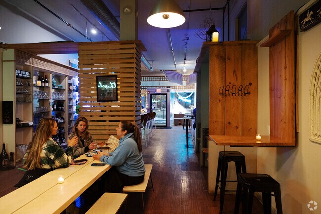 The Methuselah Bar & Lounge has a diverse menu with some Korean specialties and an art gallery in the back for local shows and classes.