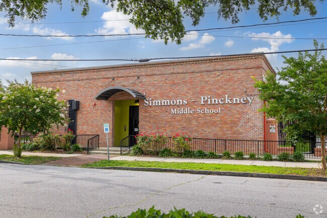 The Simmons-Pinckney Middle School is located near the Wagener Terrace neighborhood in Charleston.