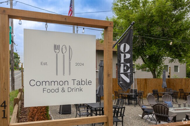 Common Table in Cheshire is a great spot to have a meal on the patio or in their intimate dining room.