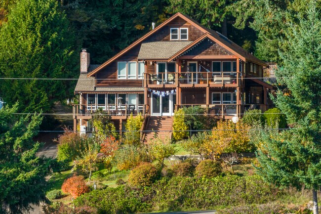 Cabins in the trees are also common in the Lakebay area.