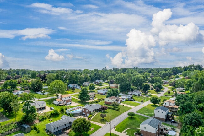 Yards in Moon Township are comfortably sized and give neighbors plenty of space.