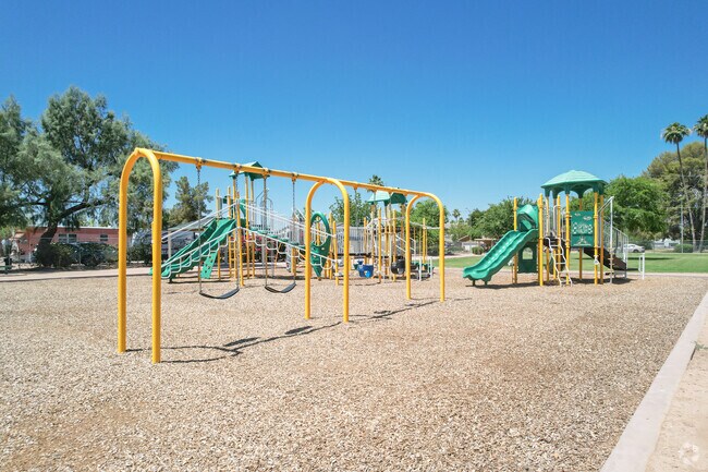 Children can enjoy the playground at Beverly Park in the West Main neighborhood.