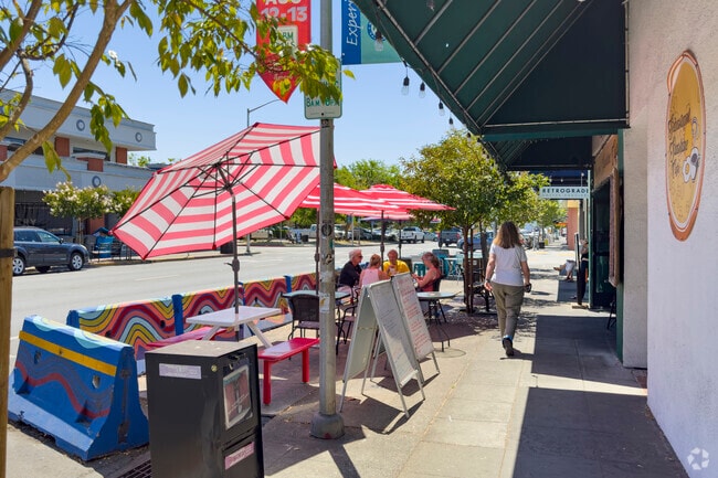 Grab a seat at the diner with friends in Sebastopol, California.