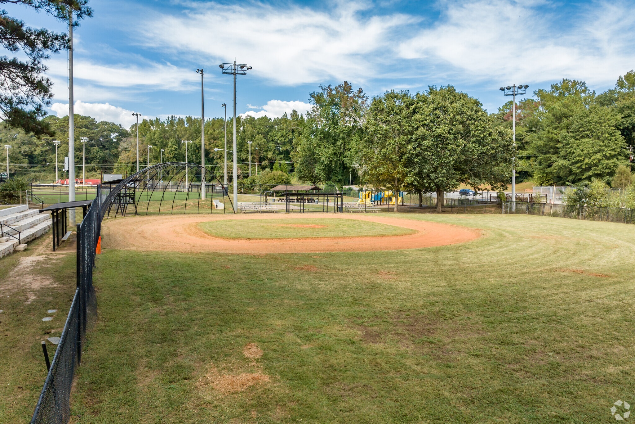 Midway Ball Park has multiple baseball diamonds.