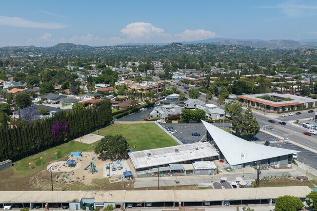 An elevated look at Grace Harbor School located in Tustin, California.