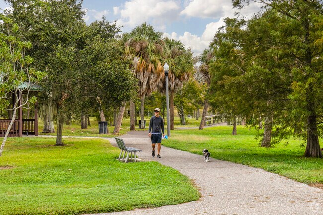 There are plenty of walking trails for exercise and taking the dog on a walk in Highland Oaks.