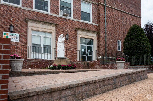 You will find beautiful statues on the grounds of St Patrick's School in Huntington, NY.