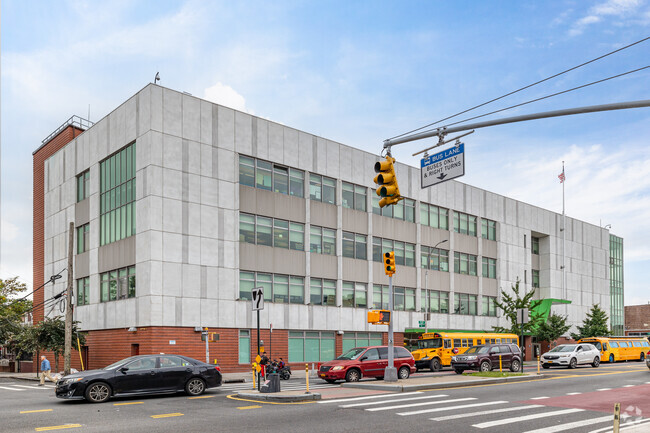 Helen M Marshall School has a modern facade.