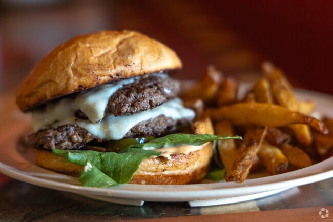 This burger with jalapeños and fries made a delicious lunch at Breakfast and Burgers in Affton.