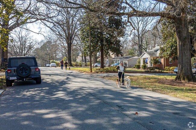 Quiet streets in Commonwealth Park are often used for walking and jogging.