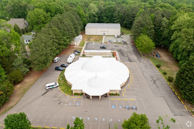 An aerial view of Buford Road Christian Academy