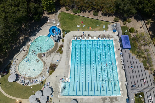 The Sleepy Hollow Swim and Tennis Club has a lap pool, tennis courts, and a water slide.