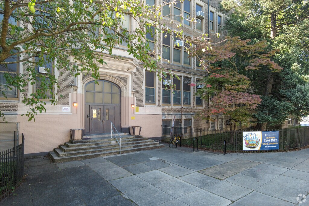 Entrance to Joseph Pennell School which was named after Joseph Pennell artist and Illustrator.
