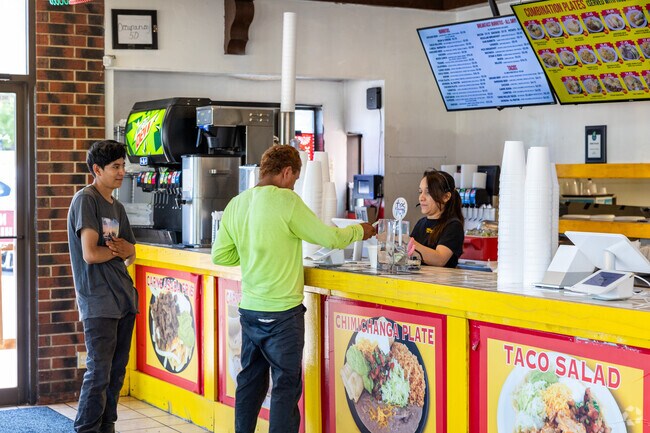 Locals enjoy the authentic food at Mexican Taco Shop in Randolph.