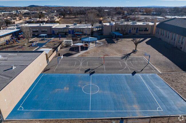 A birds eye view of the playground at Raymond A. Gabaldon Elementary School.