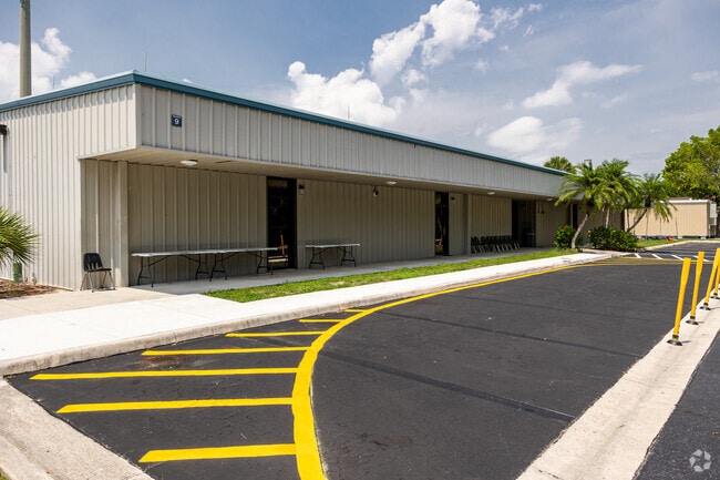 The Phoenix Program in Naples has a pick-up and drop off area in front of the building.