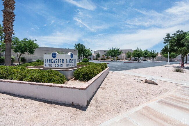 The entrance sign to Lancaster Baptist School.