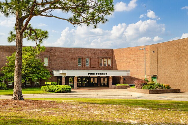 Pine Forest High School centrally located near major roadways in Kings Grant.