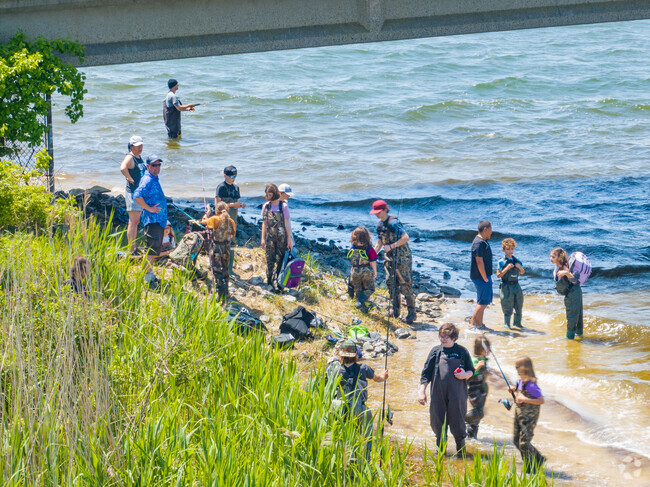 Plenty of excellent fishing spots at Smith Point Beach.