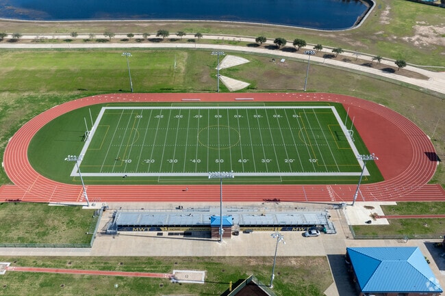 Witness the excitement of Cypress Ranch High School's football games vibrant turf.