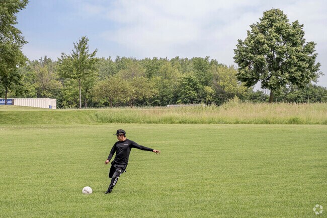 Locals of Greater Sandburg frequent the soccer fields at Reindahl Park.