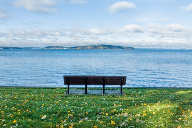 Residents can find a bench and stare out into Puget Sound at Sunnyside Beach Park in Steilacoom.