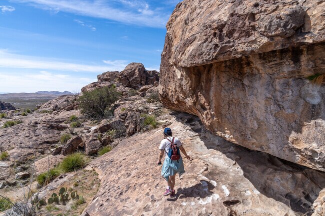 Immerse yourself in the wonders of Hueco Tanks State Park where trails invite exploration.