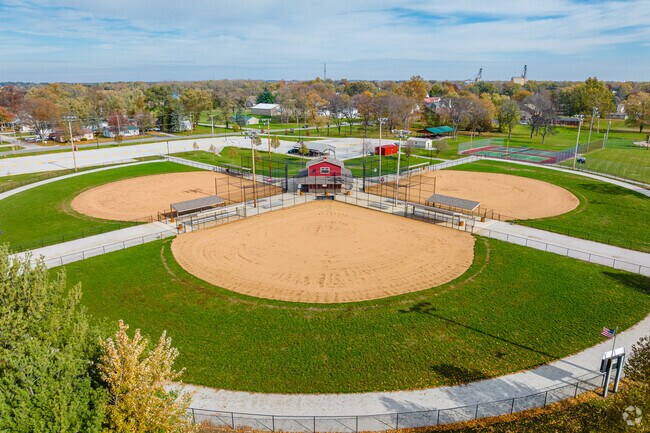 Brookside Park is a large park in Marion, featuring several sport fields and a playground.