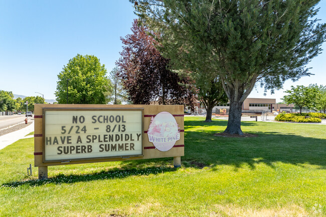 School marquee sign at White Pine Elementary.