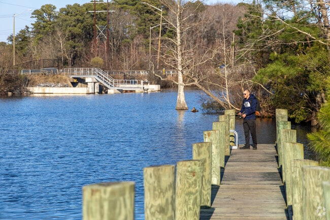 Bayside fishing enthusiasts enjoy the peaceful waters and aquatic bounty found in the lake.