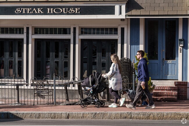 A young family takes advantage of a sunny February day in West Chester.