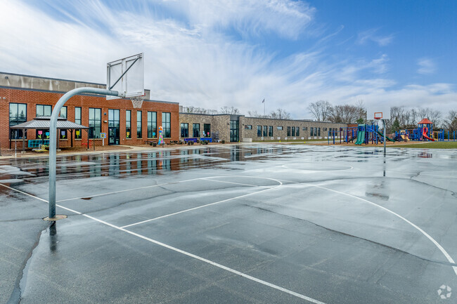Students can play some basketball at Mill Valley Elementary School.