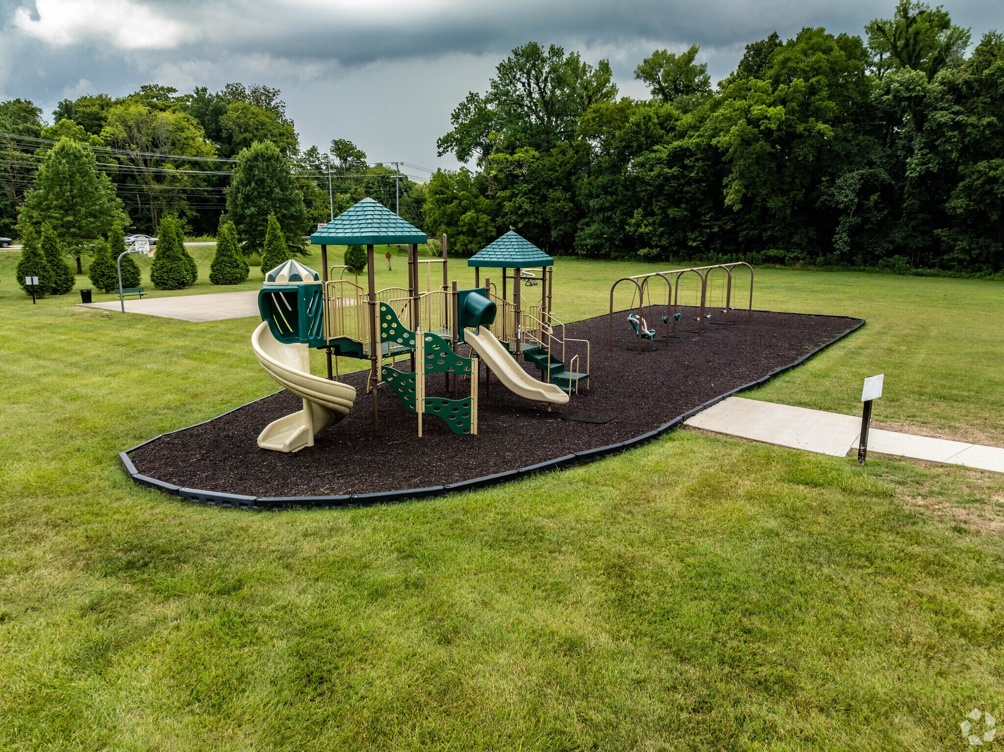 There is a private playground in Creekview Village.