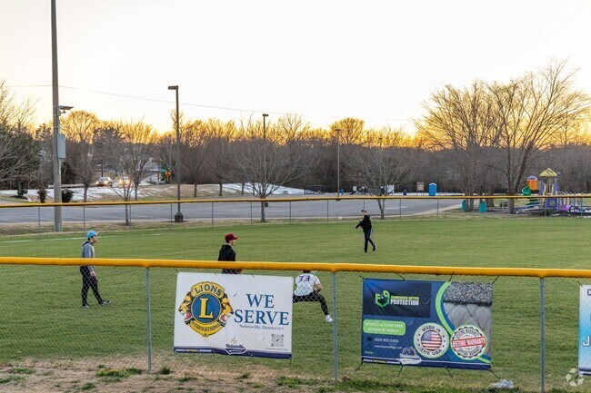 Friends can play catch and practice baseball throughout the year in Nolensville.