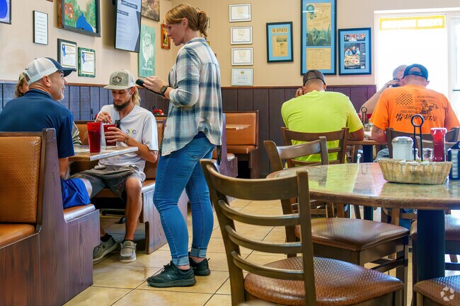 Campbell City residents visit Woodsby's Cafe for lunch to enjoy a meal together.