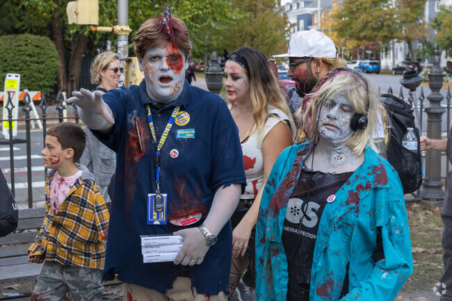 The Blockbuster costume at the Salem Zombie Walk is a crowd pleaser.