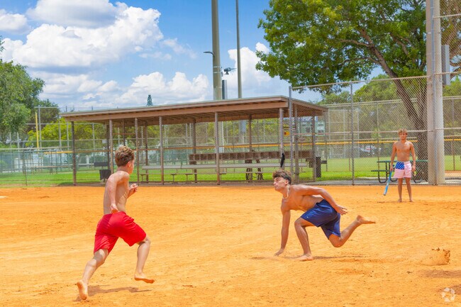 Active Sunset Ridge athletes enjoying one of the many fields at Northwood park.