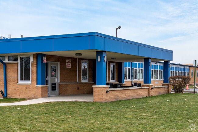 Carr Elementary, entrance.