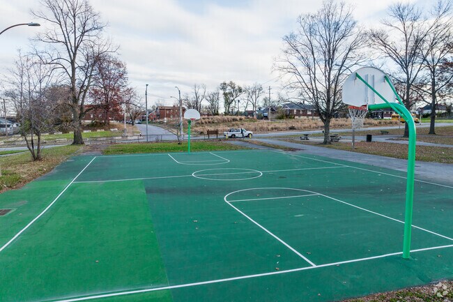 A full sized basketball court is one of many amenities in Wells/Goodfellow.